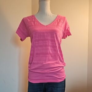 Lululemon Pink Swifty Tech V-Neck Short Sleeve Top